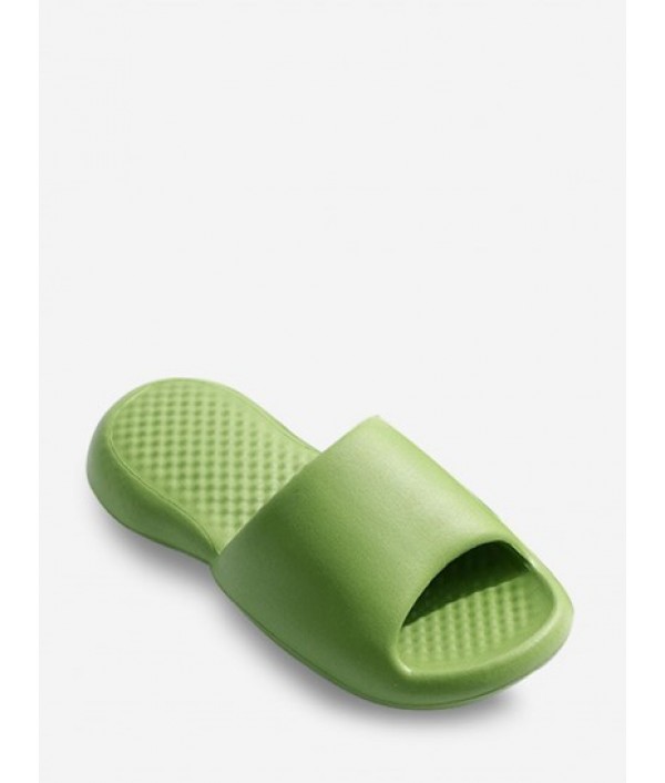 Solid Color Anti-skidding Thick Platform Bath Slippers