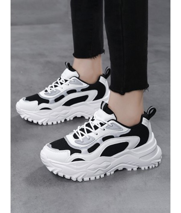 Chunky Sole Breathable Clunky Shoes