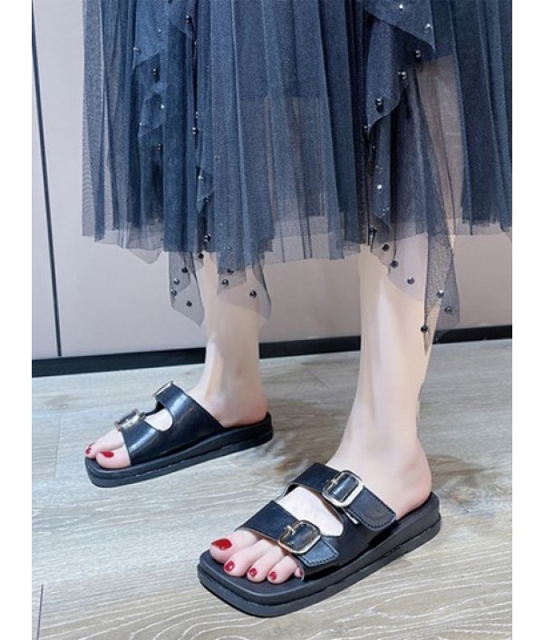 Roman Style Double Buckle Sandals