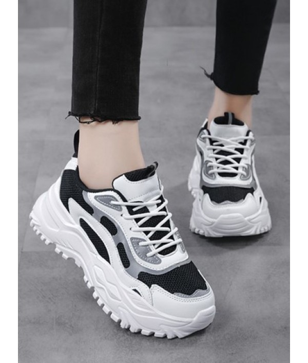 Chunky Sole Breathable Clunky Shoes