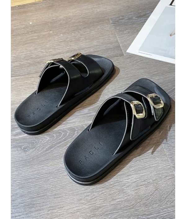 Roman Style Double Buckle Sandals